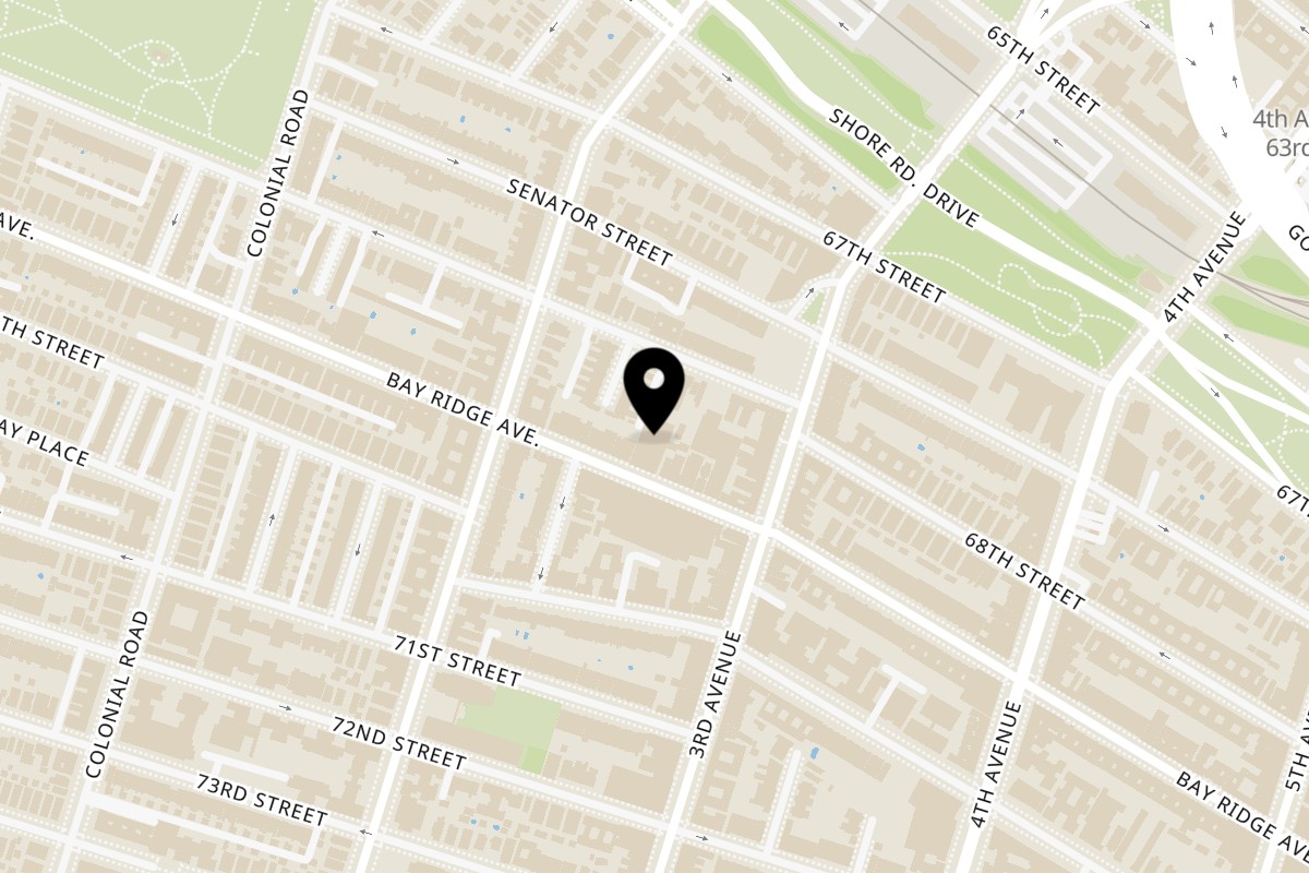 Map showing the location of Cali Tajadas 🇨🇴 on 241 Bay Ridge Ave in Brooklyn